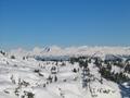 Blick auf die schneebedeckten Gipfel im Toten Gebirge