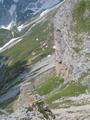 Hier ist der Weg durch das Feisterkar zum Guttenberghaus gut erkennbar