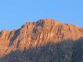 Das Graihorn wird noch sehr lange von der Sonne beschienen ...