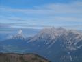 Blick zum Dachstein (Tour vom 01.09.2005) - links daneben der Rtelstein gibt Rauchzeichen (Tour am 03.07.2005)