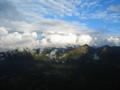 Schne Wolkenformation ber Spateck (der markante Spitz rechts) und dem Dromeisspitz (links im Nebel - letzte Tour am 27.02.2005)