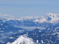 Blick in die Hohen Tauern - manche T�ler liegen im Nebel - rechts der Hochk�nig