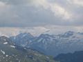 Bei der Windischscharte: Blick Richtung Sdwesten in die schneebedeckten Gipfel der Hohen Tauern