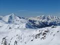 Gipfelblick nach Nordwesten - links die Schoberspitze - rechts der mchtige Grimming
