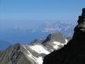 Auf diesem Foto kann man die Dachstein-Gipfel im Hintergrund gut erkennen - links, etwas niedriger, der Gosaukamm mit der Bischofsmtze
