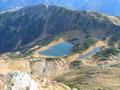 Blick von der Seekoppe hinunter zum Riednersee - der l�ngliche See rechts davon ist namenlos