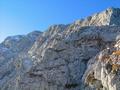 Die eindrucksvolle Ostwand am Hohen Gll