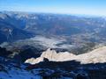 Tiefblick vom Hohen Gll Richtung Berchtesgaden - das Kehlsteinhaus liegt auf dem 