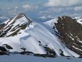 Blick zurck zu Schoberspitze (links) und Karlspitze (rechts)