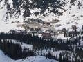 Zoom-Blick zur sonnenbestrahlten Planneralm 