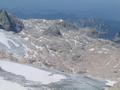 Blick Richtung Simonyhtte (im felsigen Gebiet) - links davon der 