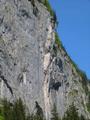 Die Gler Wand - 220 Meter berhngender Felsen - Schwierigkeitsgrad 9 - an der schwierigsten Stelle 10 bis 11