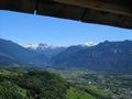 Aussicht von der Blaschekwarte zum Hallsttter See und Dachstein (rechts)