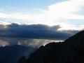 Schne abendliche Wolken-Licht-Stimmung