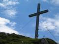 Beim großen Gipfelkreuz an der Landesgrenze Steiermark - Oberösterreich