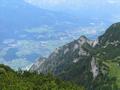 Tiefblick auf die obersterreichische Seite Richtung Bad Goisern