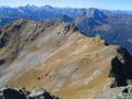 Blick zurck ber unsere Route entlang dem Grat ber Seekareck und Seekarschneid. 