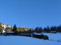 Schladminger Alm beim Abstieg - der Mond ist schon sichtbar