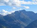 Blick zu meinen gestrigen Tourenzielen - Gamskarspitz und Vockentalspitz - rechts darber die Hochwildstelle - der hchste zur Gnze auf steirischem Boden liegende Berg