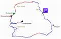 Der Routenverlauf (BLAU=Leicht, ROT=Sportlich, SCHWARZ=Schwierig): Start in der Lend - Forststrae durch die fen - Rotwandschlag - Stoderalm - Brnnerhtte - Schipiste - Stoderzinken / Gipfelkreuz - Abstieg ber die Sdseite - Kaiserwand - Verlobungskreuz - ber Weyern zurck nach Lend