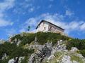 Die Gmunder Hütte - der Traunsee-Klettersteig endet genau im Biergarten der Hütte (sehr praktisch)