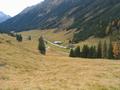Zurck bei der Hansenalm, bei der der unmarkierte aber gut erkennbare Steig zur Unholdingspitze startet