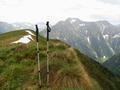 Am Gipfel des Badstubenspitz - rechts im Hintergrund das dominierende Deneck, ein sch�ner Sommer- und Wintergipfel