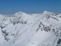Blick nach Norden zu Waldhorn (links) und Kieseck (rechts), die ich im Sommer 2005 berschritten habe. Rechts im Hintergrund die Hochwildstelle.