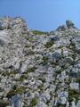 An dieser Schlsselstelle am Weg zum Kleinen Fritzerkogel wird es etwas anspruchsvoller. Ein etwa 10 Meter hohes fast senkrechtes, ziemlich ausgesetztes 