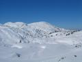 Blick nach Nordwesten zum einfach begehbaren Gipfel des Zwlferkogel (rechts).