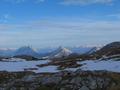 Ausblick nach Osten zu den Hausbergen Grimming, Kammspize und Stoderzinken (v.l.n.r.).