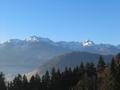 Sehr guter Fernblick in die Hohen Tauern zu Hochwildstelle (links) und H�chstein (rechts)