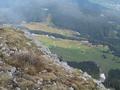 Tiefblick vom Nazogl zur Hinteregger Alm