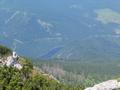 Blick hinunter nach Westen zum Salza-Stausee