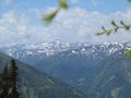 Beim Aufstieg: Blick nach Westen in die Schladminger Tauern um den Groen Knallstein - in der Gegend, in der ich gestern unterwegs war.