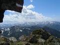 ... der guten Markierung folgend - mit Ausblick in die sdlicheren Gipfel der Wlzer Tauern ...
