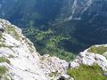 Tiefblick vom Hochzindl ins Sulzkar mit gleichnamiger Alm und See