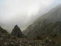 In der Roscharte - bei einer Hhe von etwa 2.540 Meter - vereinigt sich der Weg von der Ludlalm (mein Aufstiegsweg) mit jenem von der Grazer Htte (mein Abstiegsweg). Der Steig bleibt zwar weiter recht einfach - im oberen Bereich wird es aber zunehmend steiniger.