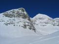 Start bei der Bergstation des Frauenkogel-Liftes. Blick nach Westen zu Widerlechnerstein (links) und Warscheneck (rechts), das ich am 31.10.2005 am Sdostgrat (links) auf einem leichten Klettersteig erwandert habe.