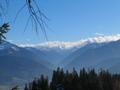 Wunderschner Ausblick in die Niederen Tauern in das Groslktal hinein bis zur wolkenverhangenen Wetterscheide zwischen Ennstal und Murtal.