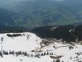 Tiefblick vom Gipfel nach Wagrain.