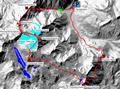 Der Routenverlauf: Start in Sportgastein. Zustieg in der Dunkelheit mit Stirnlampen bis zum Talschlu nach der Viehhauser Alm und Aufstieg beim Sonnenaufgang zum Niedersachsenhaus. Weiter entlang des Grates ber Neunerkogel und Herzog-Ernst-Spitze bis zum Schareck. Kurzer bergang zur Baumbachspitze. Abstieg ber den Gletsher zur Duisburger Htte. Langer bergang ber die Feldseescharte zur Hagener Htte und Abstieg in der Dmmerung zu den Almen des Nafeldgebietes. Mit Stirnlampen wieder zurck nach Sportgastein.