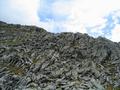 ... zunchst aber mssen wir markierungslos von der Rettlkirchspitze ber den Nordwestgrat absteigen. ber nicht allzu schwieriges Schrofengelnde ...