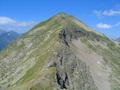 --- ein Blick zurck zum Schneck, ber dessen Westrcken (in Bildmitte) wir abgestiegen sind