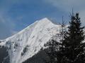 Beim Aufstieg - Blick nach Westen zum Hochgren, eines unserer heurigen greren Tourenziele.