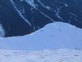Tiefblick zu jenem Grat, den ich im Schneesturm nicht einschtzen konnte und wo ich deshalb wieder umgekehrt bin.
