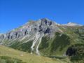 Blick auf die krzlich berschrittenen Gipfel stlich des Oberhttensee - rechts hinten die Steirische Kalkspitze.