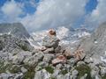 Beim Gipfelsteinmandl am Meisenberg