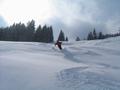 Das Wetter war heute zwar nicht das beste. Der staubende, lockere Neuschnee war aber Entschdigung mehr als genug.