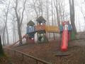 Der - jahreszeitlich bedingt - verwaiste Kinderspielplatz